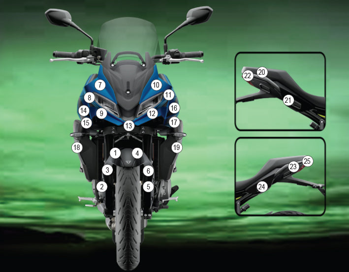 Pellicola protettiva carrozzeria Triumph Tiger Sport 660 2026
