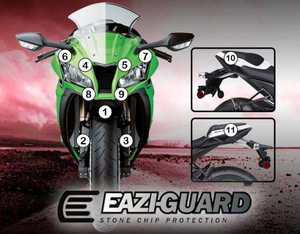 Pellicola moto kawasaki zx10r 2011-2015