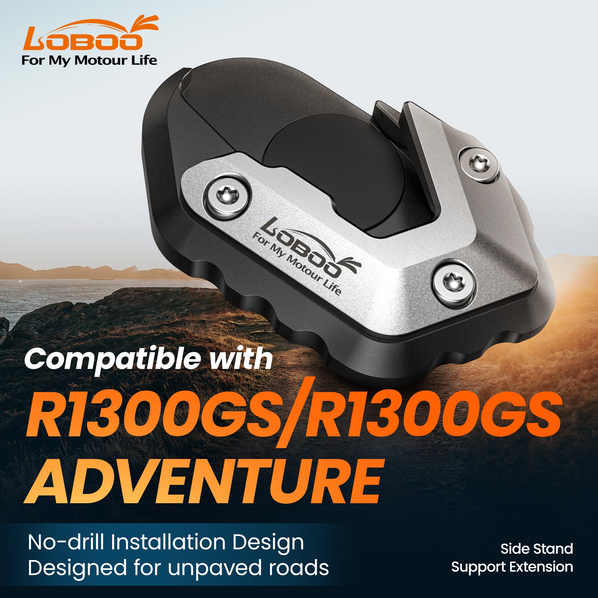 Piastra cavalletto LOBOO CJC151-CN, compatibile con BMW R1300GS e R1300GS Adventure