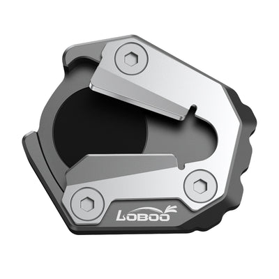 Piastra cavalletto LOBOO CJC251 vista dall'alto, con la staffa in acciaio inox
