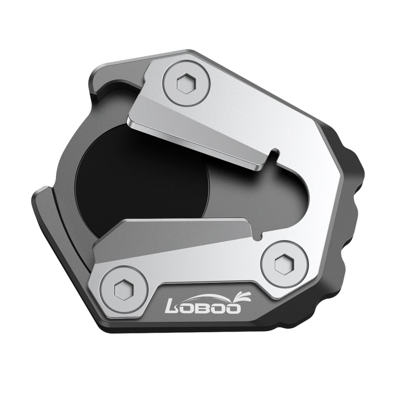Piastra cavalletto LOBOO CJC251 vista dall'alto, con la staffa in acciaio inox