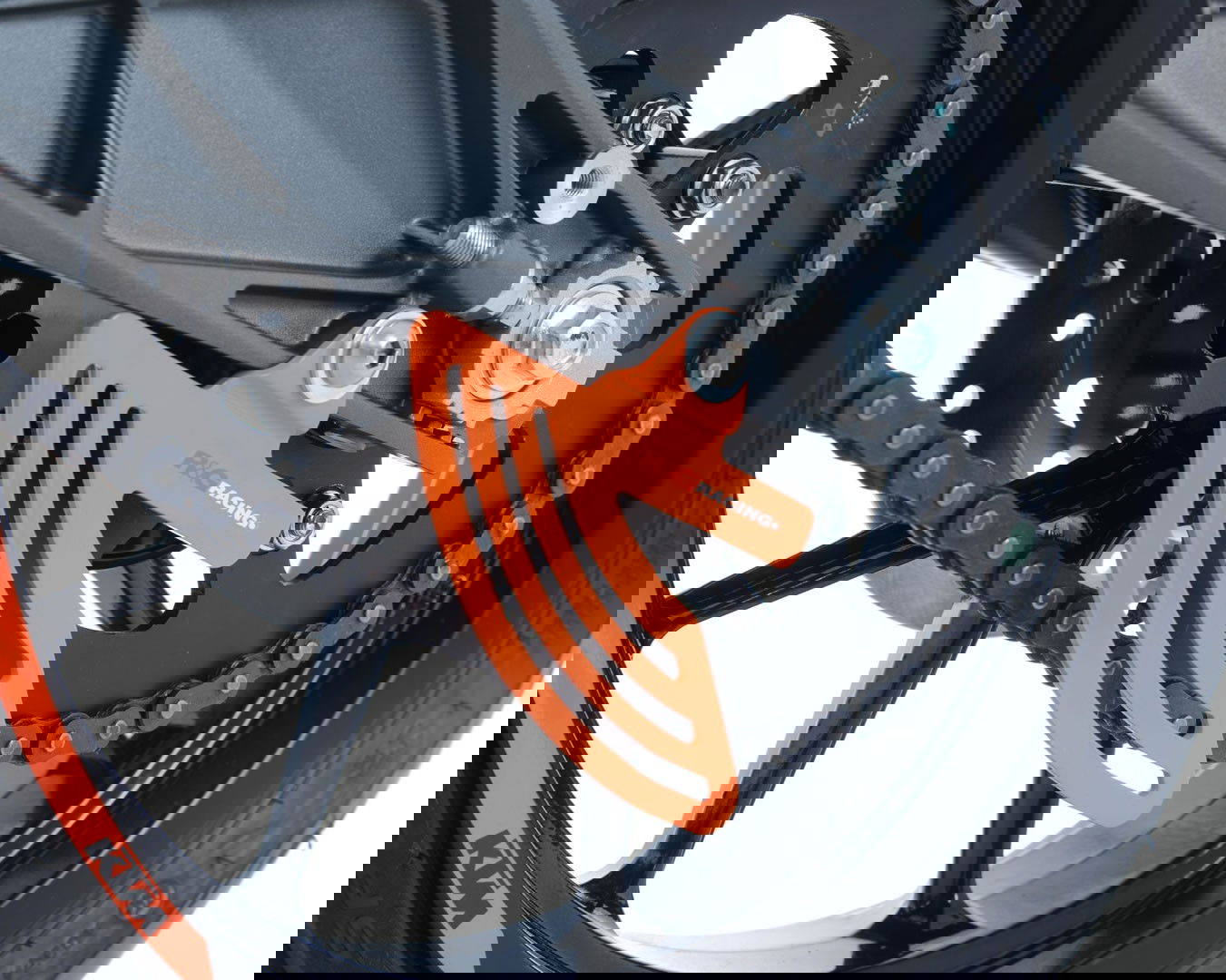 pinna sicurezza catena per KTM RC125/200/390 / Husqvarna Vitpilen 701 - colore arancio