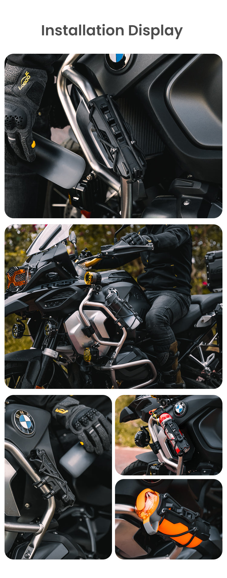 Monté sur une maxi-trail BMW GS