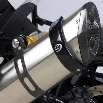 Protezione silenziatore rotondo tipo Supermoto " 5.5" to 6"  - colore nero"