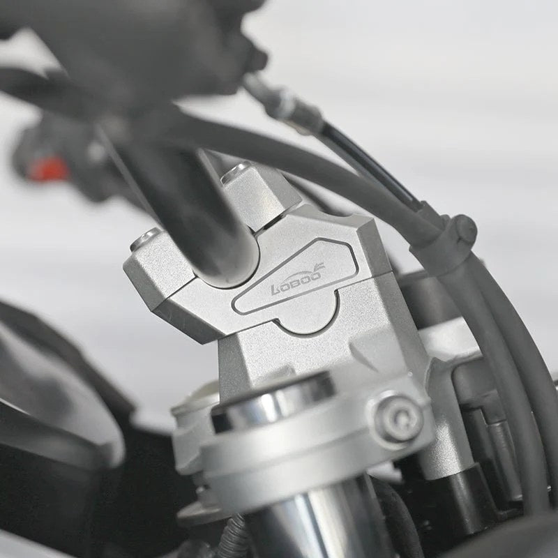 Riser manubrio LOBOO CJG031 per BMW F800GS e F750GS, coppia in alluminio argento