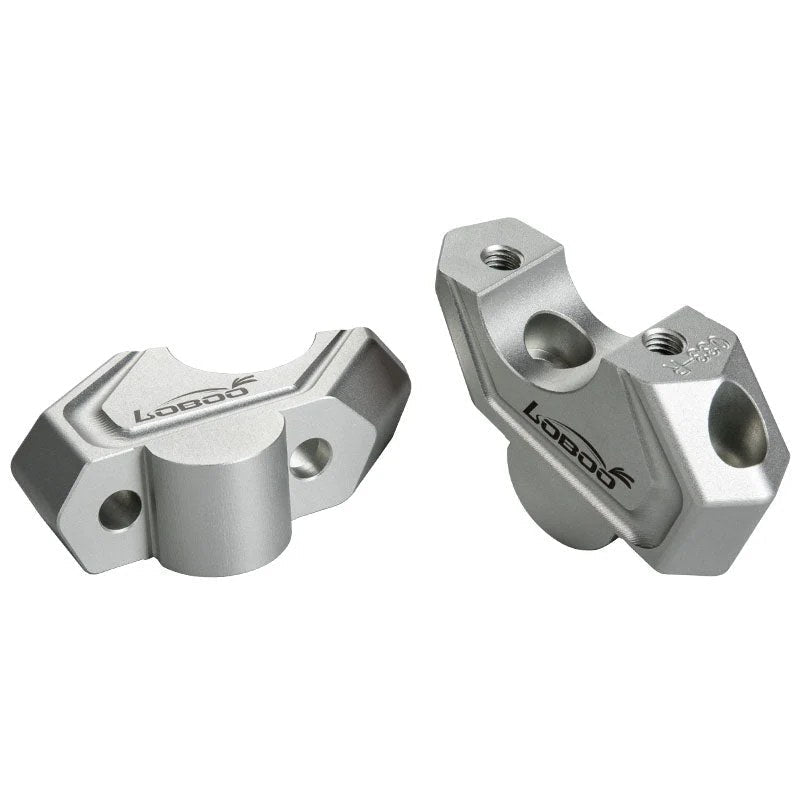 Riser manubrio LOBOO CJG033 per BMW F 850 GS e F 900 GS, coppia in alluminio argento