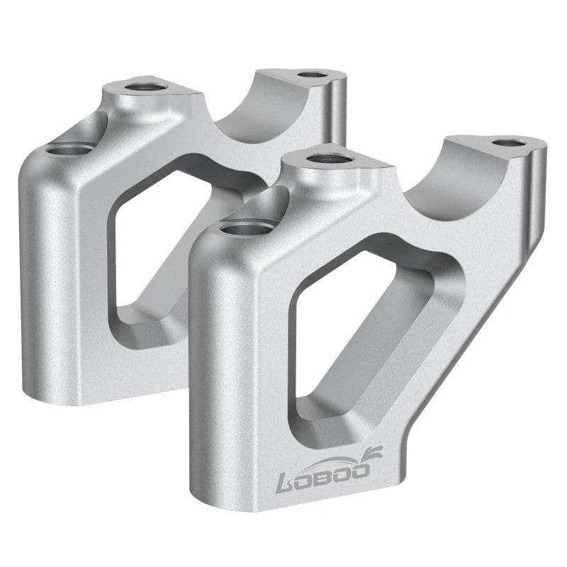 Riser manubrio LOBOO CJG91 per Triumph Tiger 900 e 850 Sport, coppia in alluminio argento
