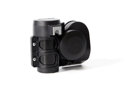 Clacson DENALI SoundBomb bitonale da 120 dB, corpo nero monoblocco