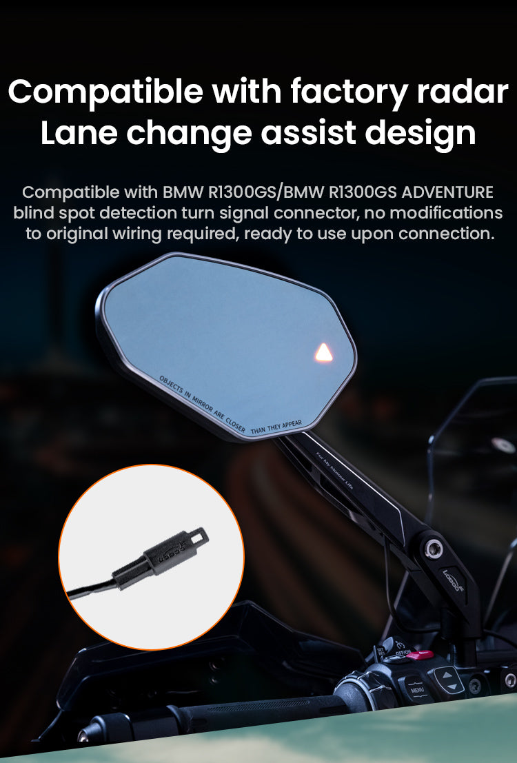 The indicator light is in the lens