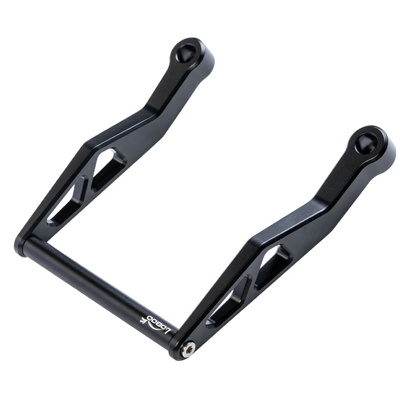 Supporto navigatore per BMW R 1300 GS visto dall'alto, con le due staffe e la traversa