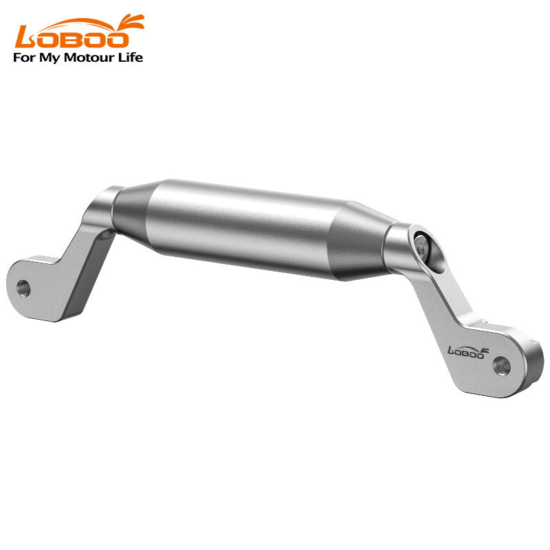 Supporto navigatore per Triumph Tiger 1200 GT Pro visto di tre quarti, staffe e traversa