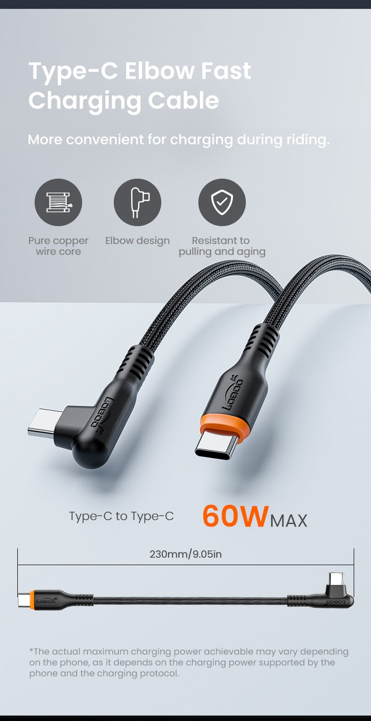 Le câble coudé Type-C, si vous choisissez la recharge filaire