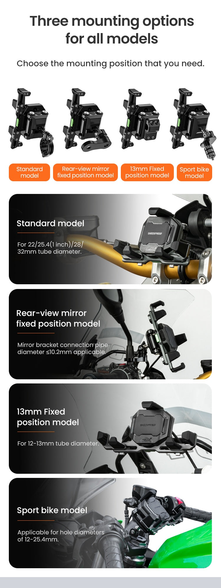 Quatre fixations : le bon code pour votre moto