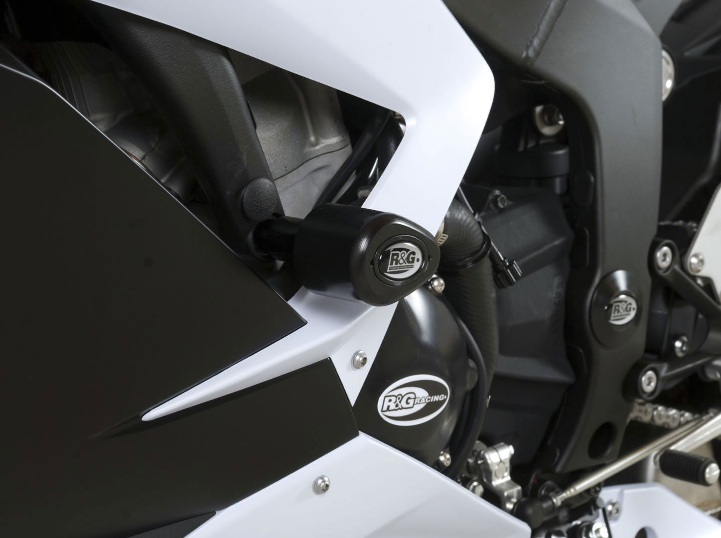 Tamponi paratelaio tipo Aero - Kawasaki ZX6R '13-'18  colore bianco