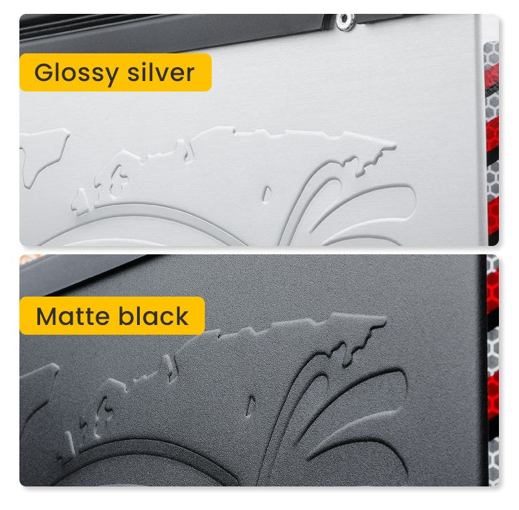 Argent brillant ou noir mat
