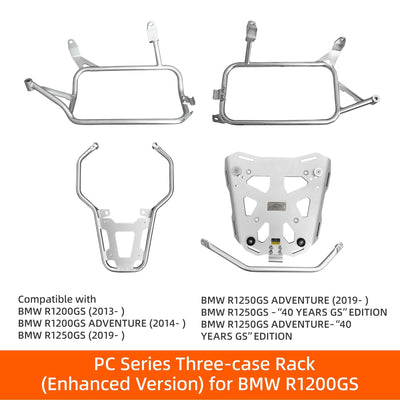 Kit telaio e portapacchi LOBOO serie PC versione migliorata per tre valigie su BMW R1200GS