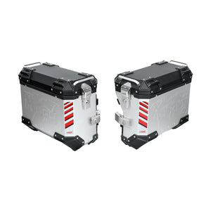 Kit de valises en aluminium 35+30 L avec supports pour BMW F 900 GS à partir de 2024 | 65 litres, serrure à clé — PIKE TRACKER