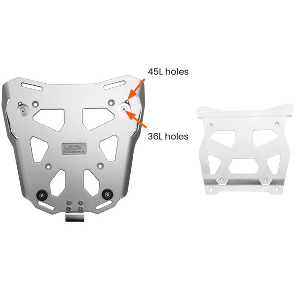 Plaque de top-case pour BMW S 1000 XR à partir de 2021 | support de top-case PIKE TRACKER 36 et 45 L