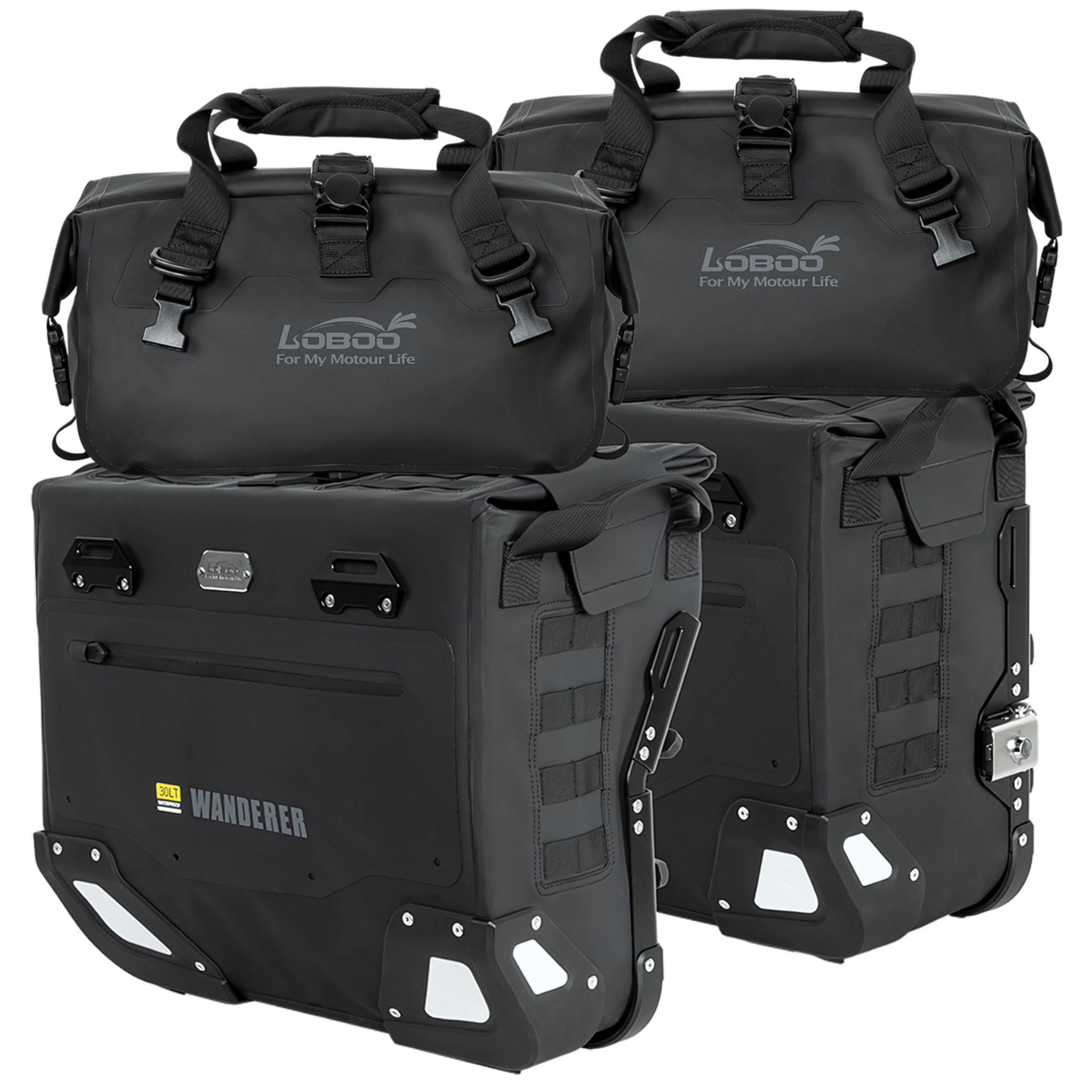 Valises latérales CFMOTO 800MT - LOBOO PIKE TRACKER - Endurrad.com