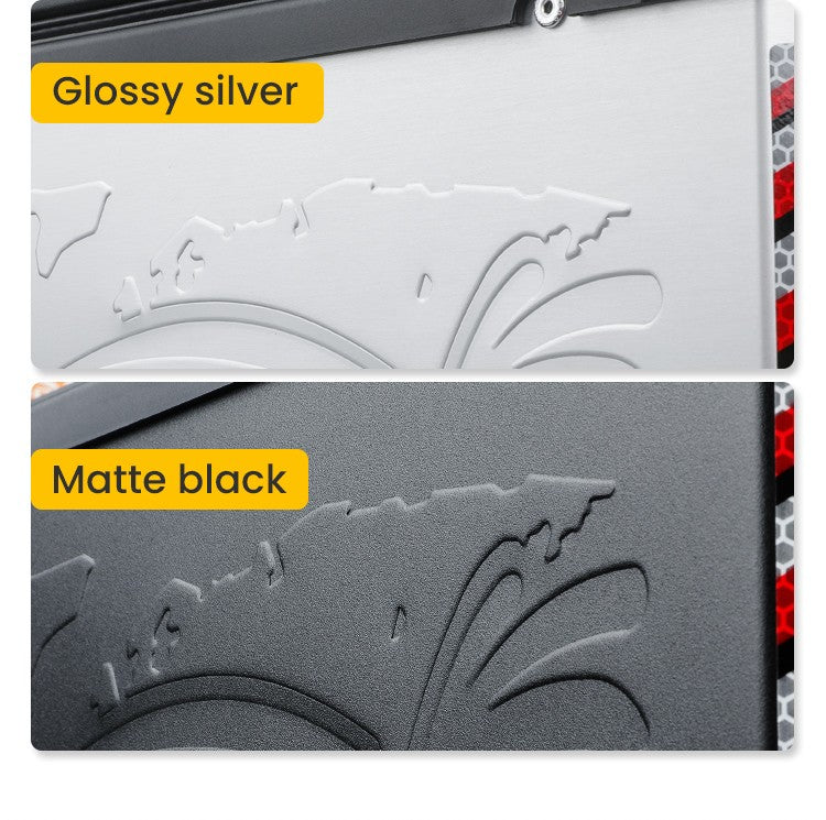 Argent brillant ou noir mat