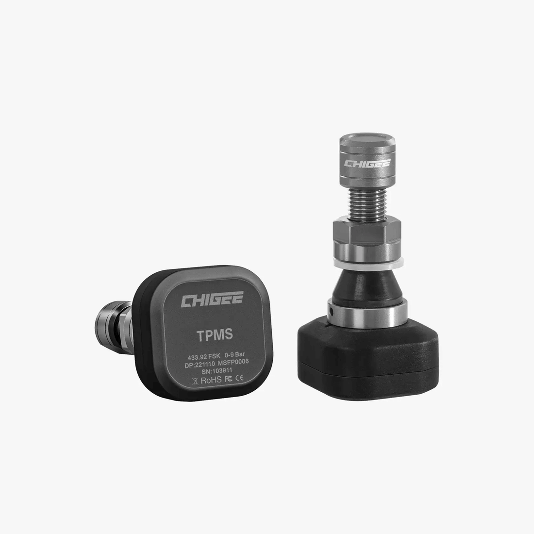 Valves de pneus moto avec capteurs de pression Chigee - Endurrad.com