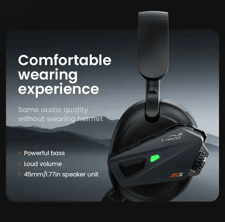 Casque moto mains libres LOBOO R1X – Bluetooth 5.3 - Endurrad.com